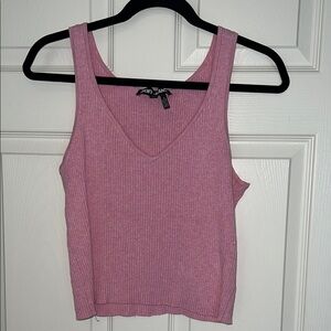 DKNY Pink Ribbed Tank Top
